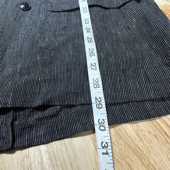 Ted Baker NWT Maver Fine Striped Linen Double Breasted Blazer Size 4 Large Gray - Picture 11 of 11